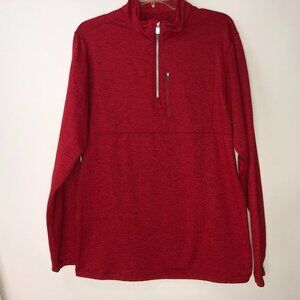 Dillard's Red Half Zip Sweat Top Men's Large Colorful Casual